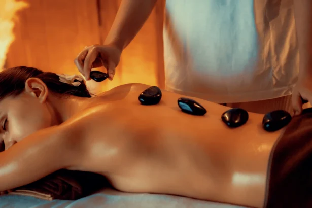 Hot stone massage at best spa at Pokhara