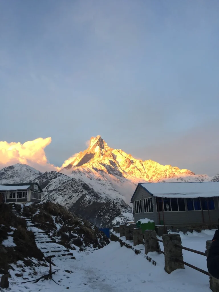 view of mardi himal from mardi high camp
